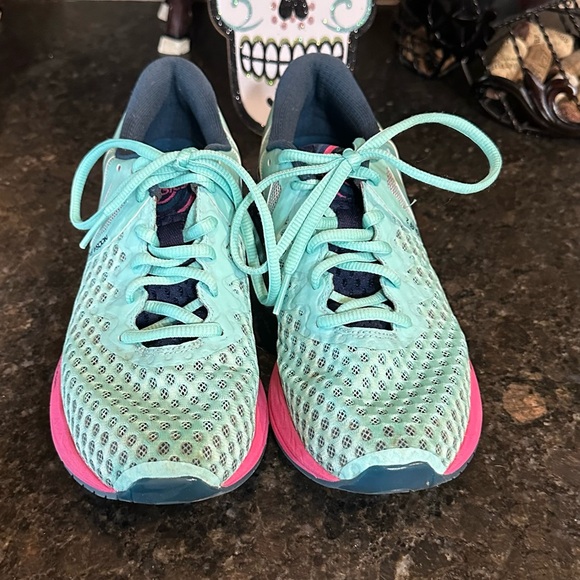 Asics Shoes - Asics Women's Noosa FF 2 Flyte Foam Mint Teal and Pink Athletic Running Shoes